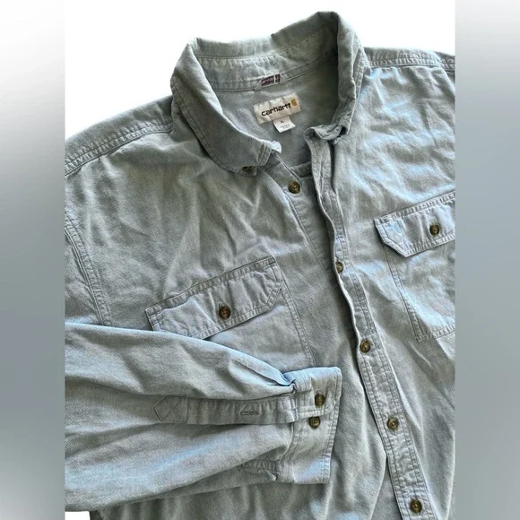 Carhartt Button Down Relaxed Fit Shirt Men’s XL Work Gorpcore Casual Utility Dad - Picture 1 of 5